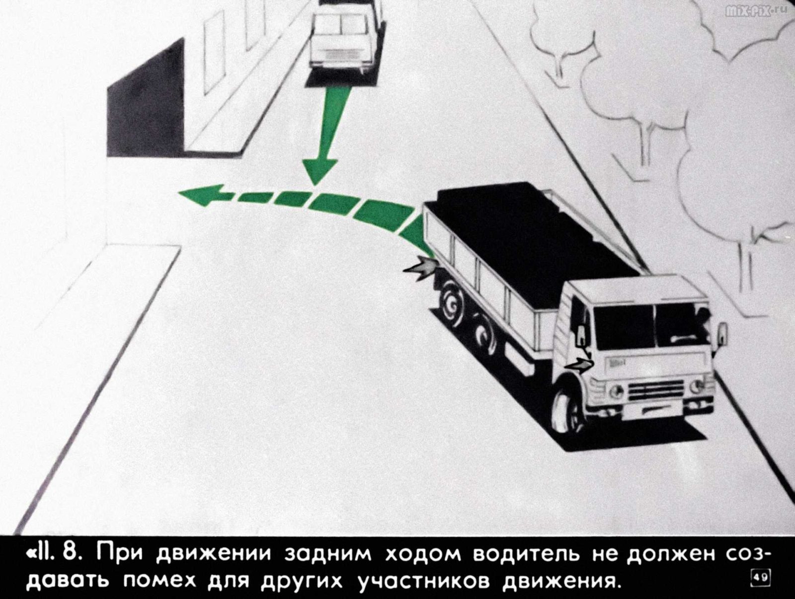 Правила дорожного движения. Расположение транспортных средств на проезжей части. Начало движения. Маневрирование (1983) 55