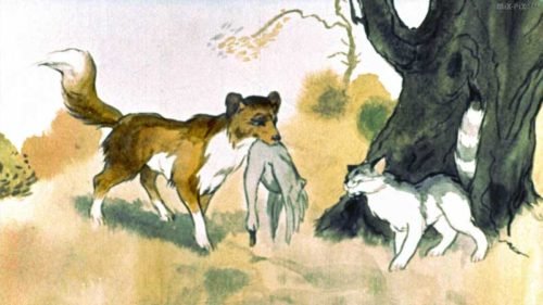 Диафильм - Как кошка с собакой дружить перестали (1959)